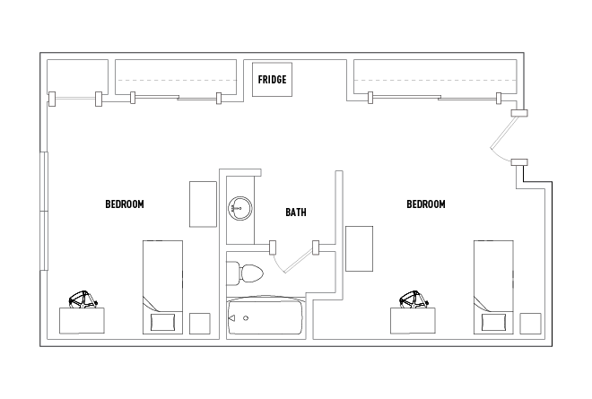 Miramar - 1 Bed - 1 Bath Shared Residence Hall